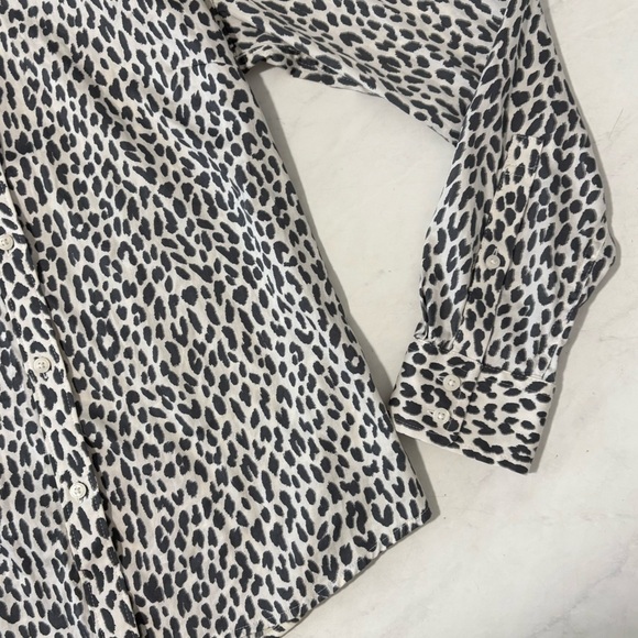 UNTUCKit Mia Leopard Print Button Up Shirt Women’s Sz 4 Business Preppy Mobwife - Picture 5 of 7